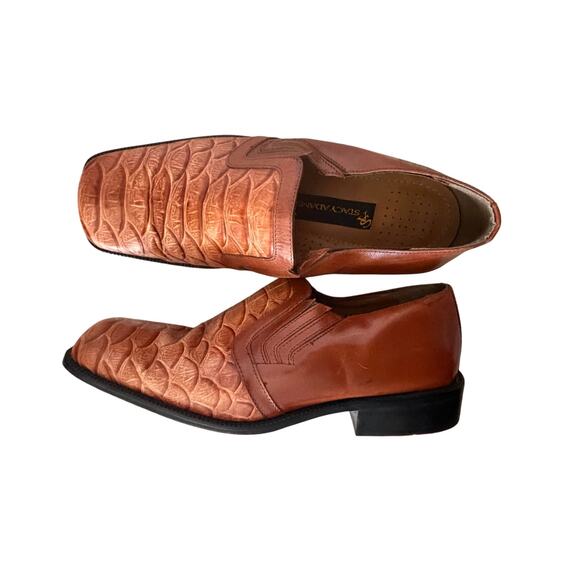 Stacey Adam’s leather snake skin dress shoes men’s sz 10 dressy event - Picture 2 of 13